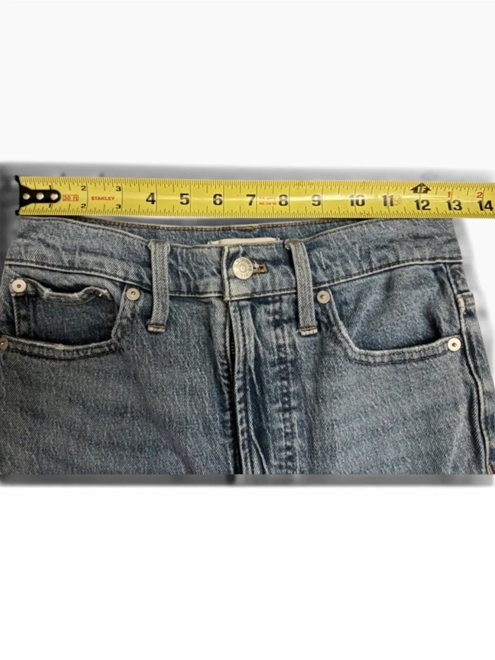 Madewell The Perfect Vintage Jean 24 High Rise Crop Slim Straight Light Wash